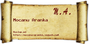 Mocanu Aranka névjegykártya